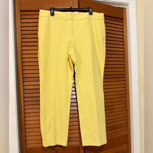 LOFT Sunny Yellow Cropped Pants, Size 14 gently used.